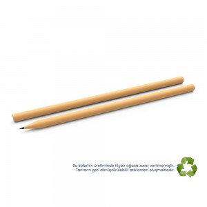 Yuvarlak Naturel Kurşun Kalem