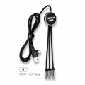 Işıklı Logo 60W Hızlı Type-C Uçlu Data Transferli Şarj Kablosu
