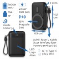 15W Magsafe Işıklı Logo Powerbank 10000 mAh