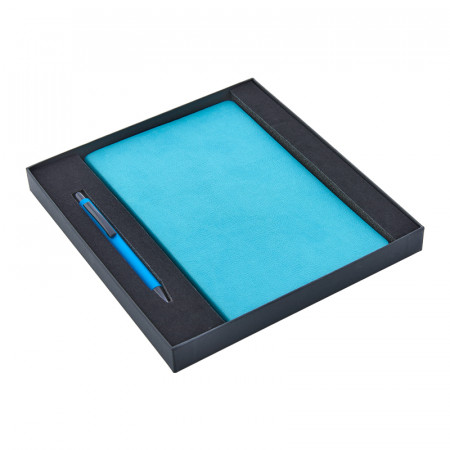 2280-K Turkuaz Hediyelik Set - 13X21 Renkli Kenar Not Defteri Metal Tükenmez Kalem 2280-K Turkuaz Hediyelik Set - 13X21 Renkli Kenar Not Defteri Metal Tükenmez Kalem