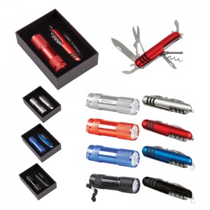 5041 Silver 7 Fonksiyonlu Çakı - Led Elfenerli Set