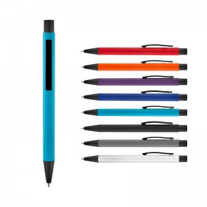 1020 Siyah Metal Tükenmez Rubber Gövde Kalem