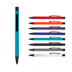 1020 Turuncu Metal Tükenmez Rubber Gövde Kalem