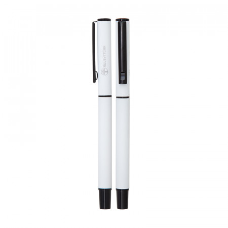 1023-R Beyaz Metal Roller Kalem Rubber Gövde