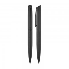 1111-T Siyah-Siyah Klips Metal Tükenmez Kalem