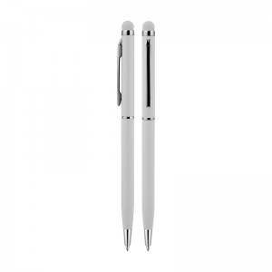587 Beyaz Metal Tükenmez Touchpen Kalem