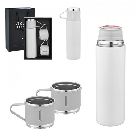 5337 Beyaz Çelik 3'Lü Termos Set / 500 Ml 5337 Beyaz Çelik 3'Lü Termos Set / 500 Ml