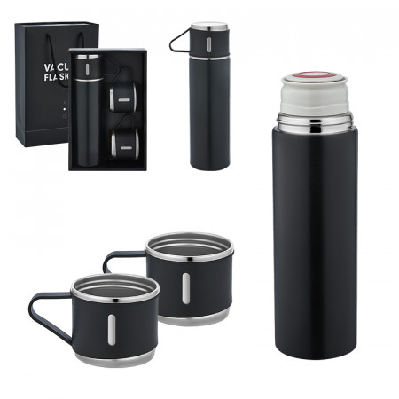 5337 Siyah Çelik 3'Lü Termos Set / 500 Ml 5337 Siyah Çelik 3'Lü Termos Set / 500 Ml
