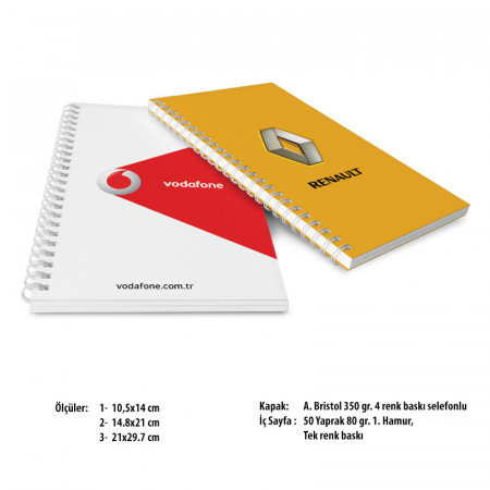 BK-03-2129 Yandan Spiralli Yandan Spiralli Karton Defter BK-03-2129 Yandan Spiralli Yandan Spiralli Karton Defter