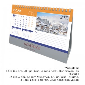 53-A Uni Üçgen Masa Takvimi