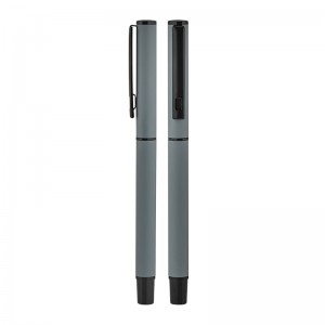 2025 BELEK Gri Metal Roller Süper Jel Refil Kalem