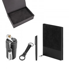5079 Siyah Kalem & Defter & Anahtarlık & Termos Set 5079 Siyah Kalem & Defter & Anahtarlık & Termos Set