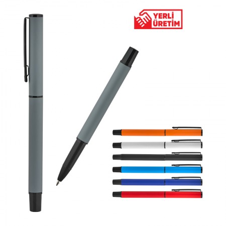 2025 BELEK mor Metal Roller Süper Jel Refil Kalem Ruber