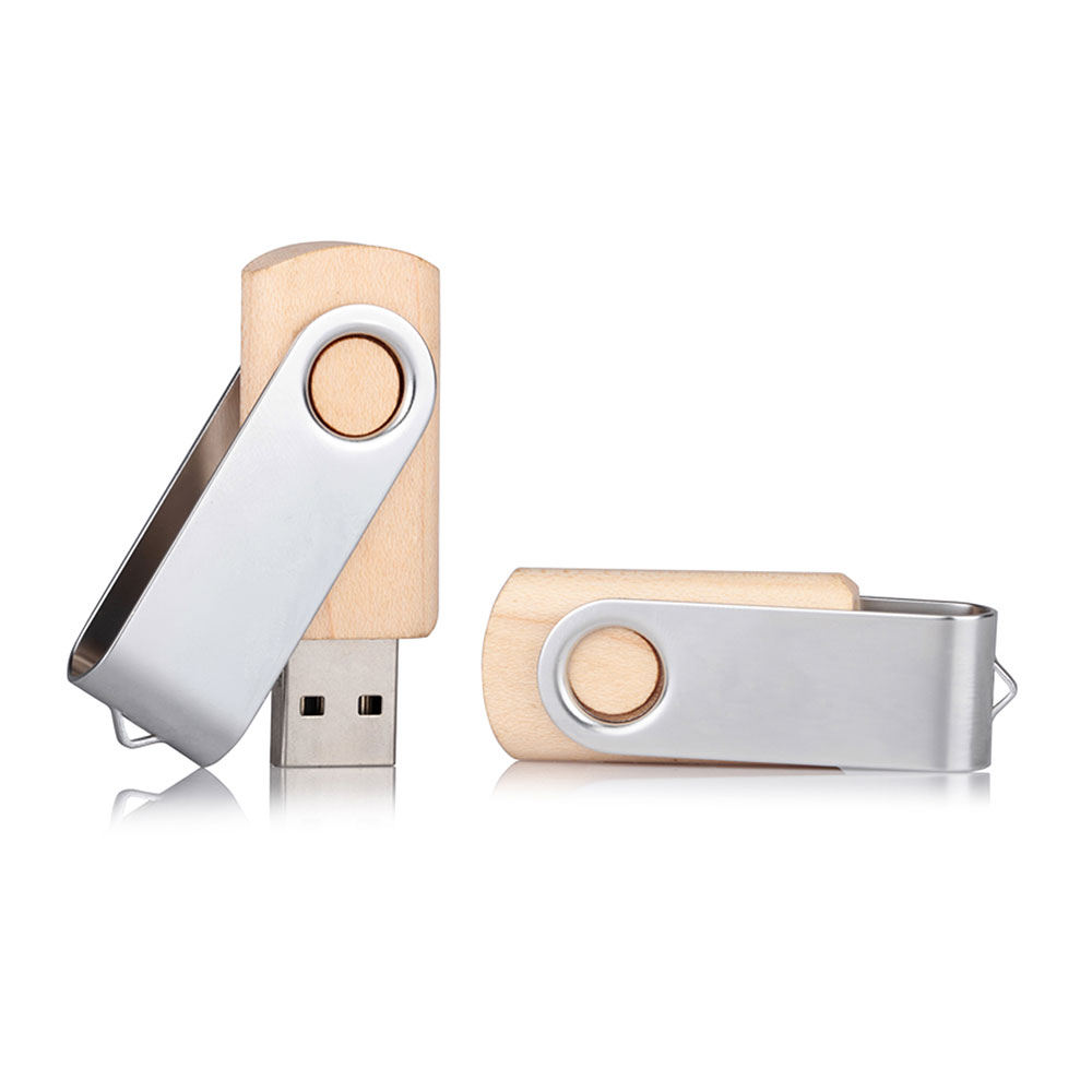 16 GB خشبي Döner بغطاء ذاكرة USB