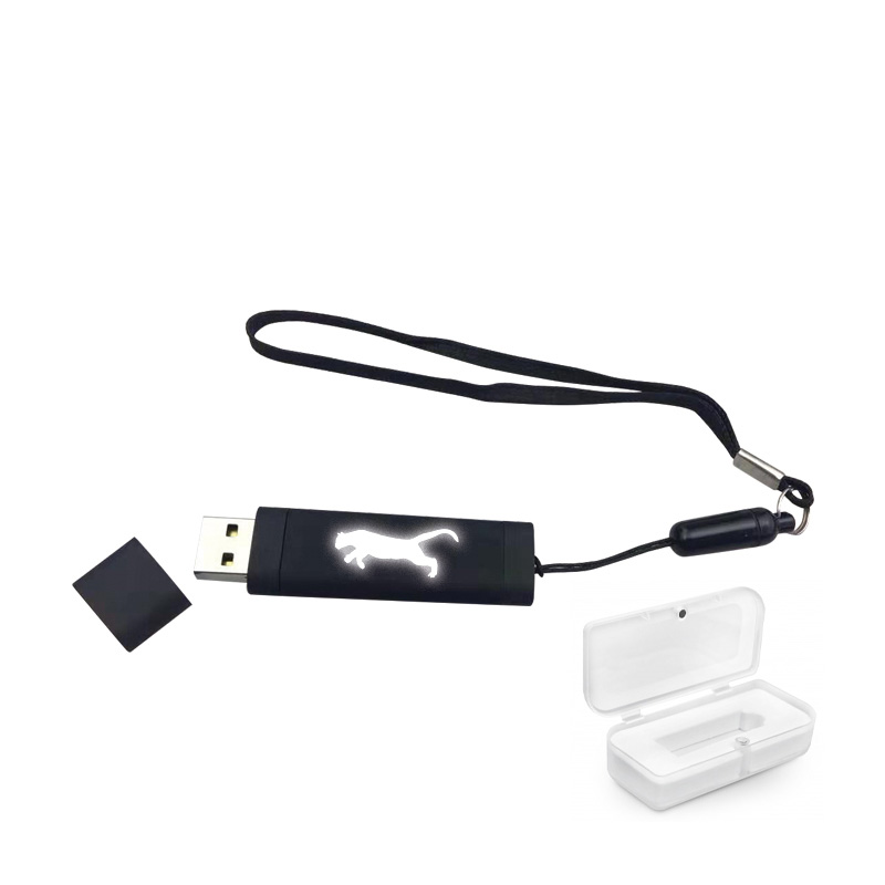 F-200-32 أسود - أبيض Işık 32 GB Işıklı مطاطي Usb